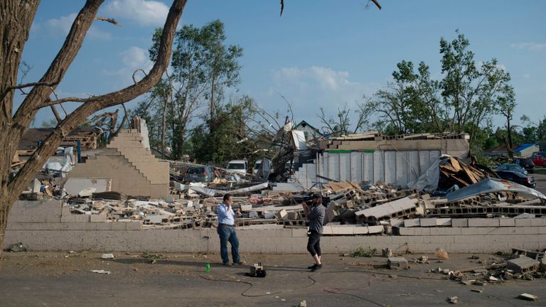 Un quartier détruit dans le nord de Dayton, dans l'Ohio, cette semaine