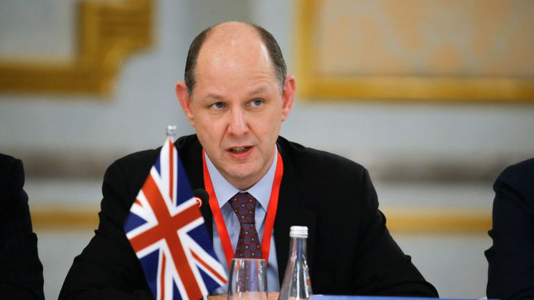 Le diplomate britannique Philip Barton s'est rendu à Moscou plus tôt ce mois-ci 