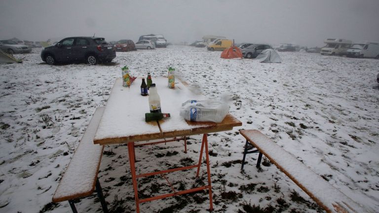 La neige est tombée pendant le festival