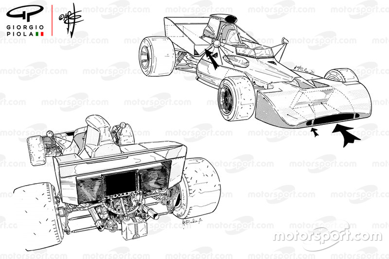 Tyrrell 003 détail entrée dair