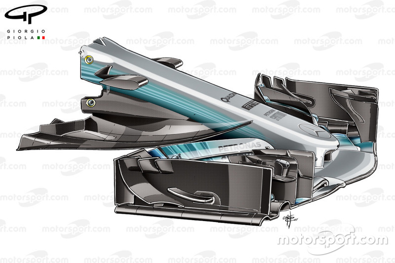 Mercedes W08 à nez étroit, GP dEspagne