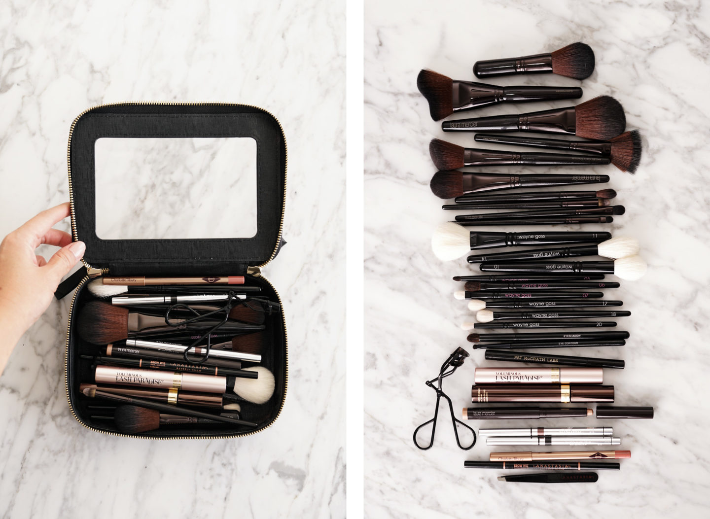Etui Jetset et pinceaux de maquillage Clarity Truffle | Le look book beauté