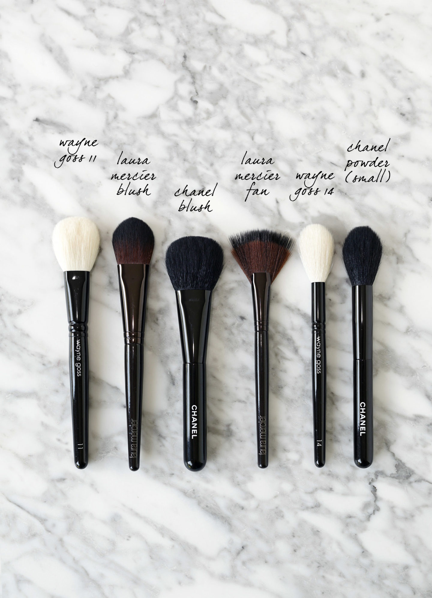 Meilleur blush et mise en évidence des pinceaux de maquillage