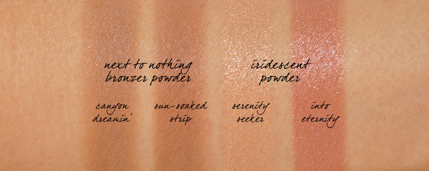 Échantillons de poudre bronzante et poudre iridescent Wonder Electric de Next to Nothing