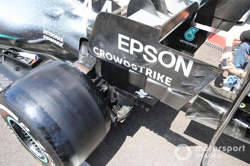   Détail de larrière de la Mercedes AMG F1 W10