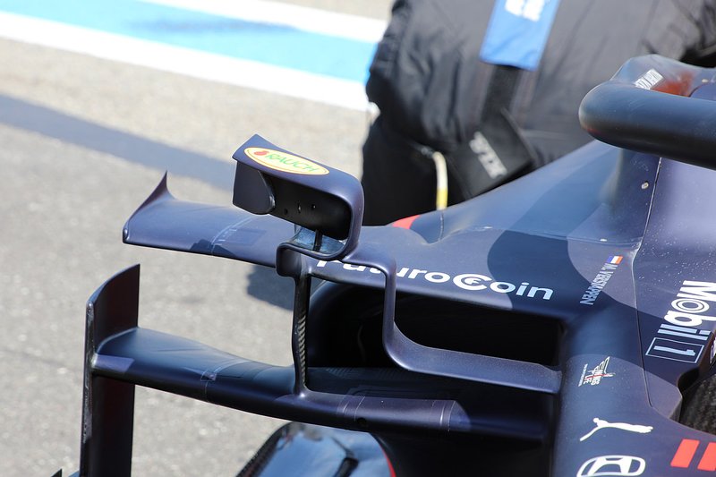 Sidepods detail sur la voiture de Max Verstappen, Red Bull Racing RB15