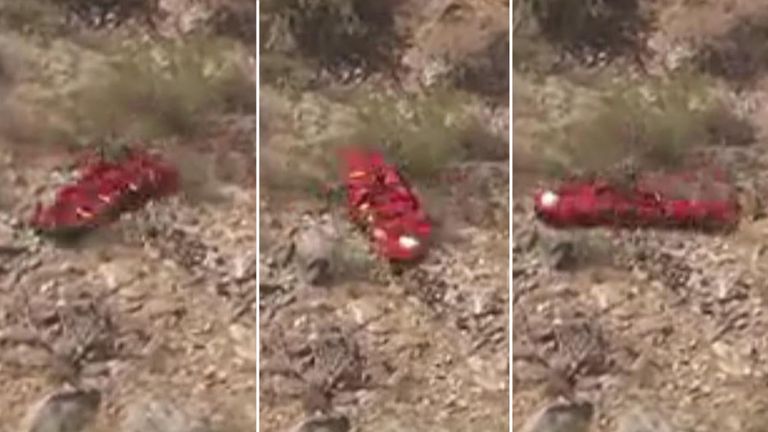 Le panier dans lequel se trouvait la femme tournait pendant 40 secondes. Pic: ABC15