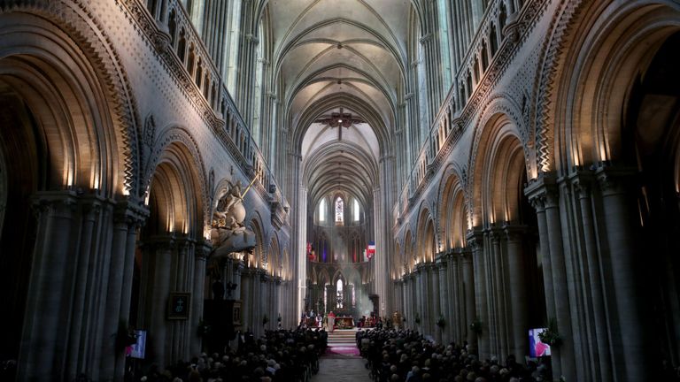 Cérémonie commémorative de la Légion royale britannique, cathédrale de Bayeux, France