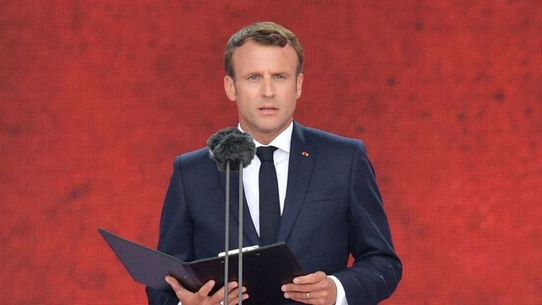 Emmanuel Macron a lu une lettre écrite par un jeune combattant de la résistance