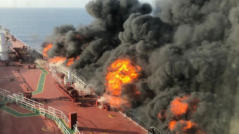 Le feu à bord d'un des navires