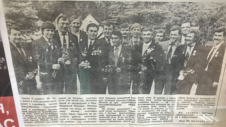 Une coupure de journal de 1987 après l'incident
