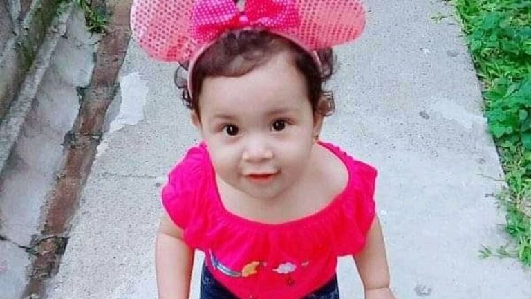 Valeria est morte à l'âge de 23 mois. Pic: Document familial