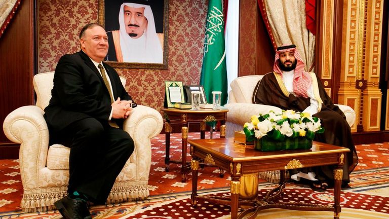 Le secrétaire d'État américain Mike Pompeo a rencontré le prince héritier Mohammed bin Salman