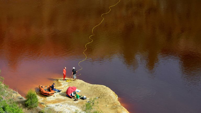 Lac rouge à Chypre