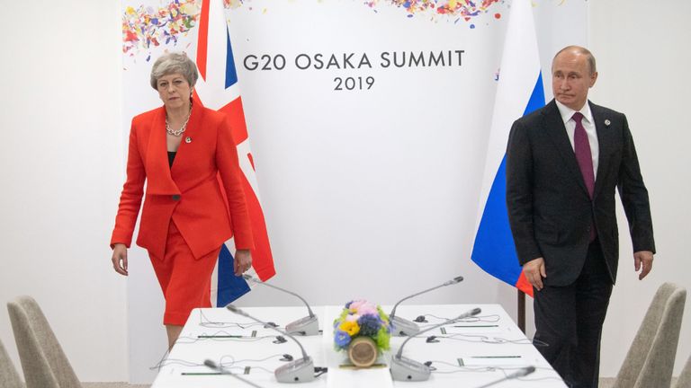 Theresa May rencontre Vladimir Poutine