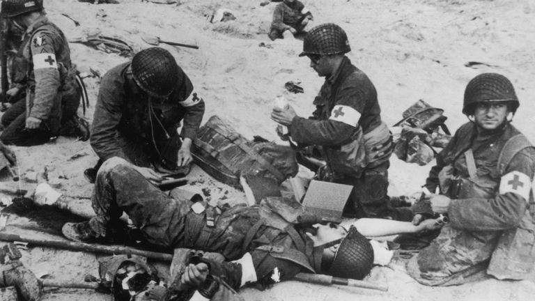 Médecins de l'armée américaine ont tendance à blesser des soldats à Utah Beach
