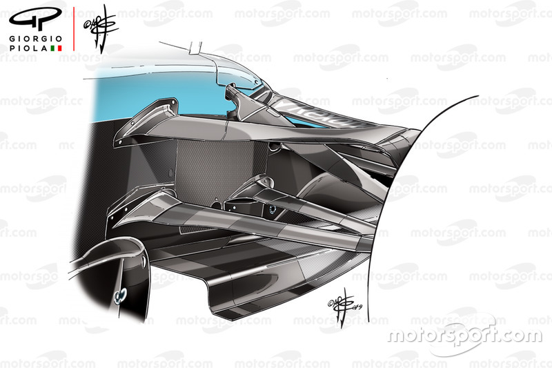 Williams FW42 suspension et cape de nez