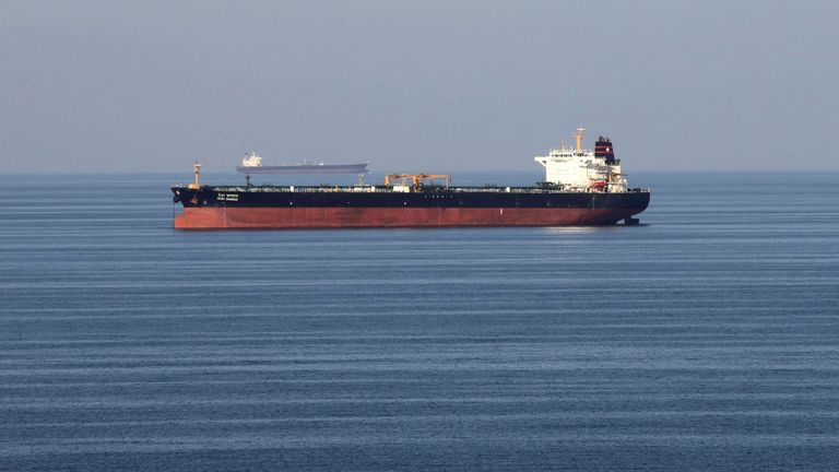 Un pétrolier dans le détroit d'Hormuz: File pic