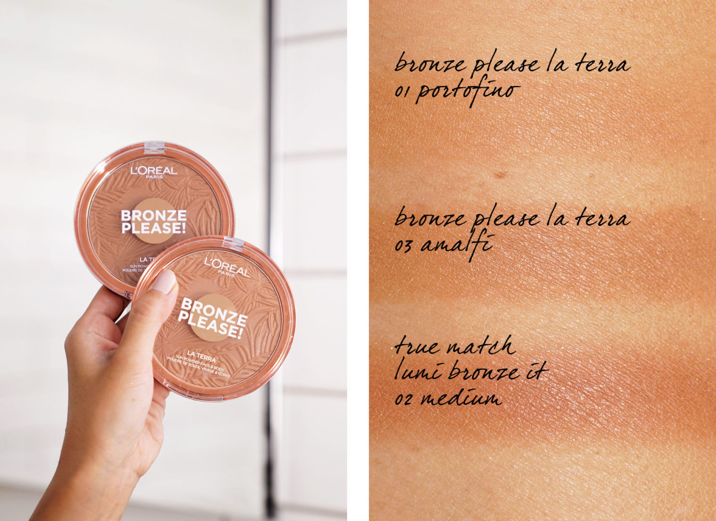 Bronzers L'Oréal, Bronze s'il vous plaît! Walmart Exclusive vs True Match Lumi Bronze It