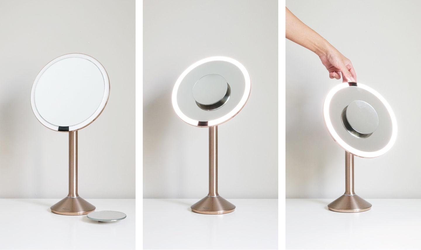 Simplehuman Round Sensor Mirror Test Pro Rose Or