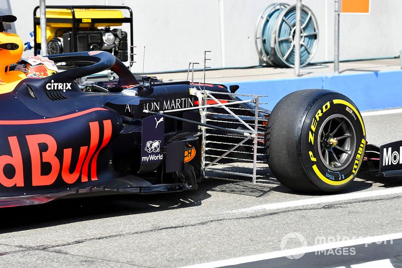 Un capteur installé sur la voiture de Max Verstappen, Red Bull Racing RB15