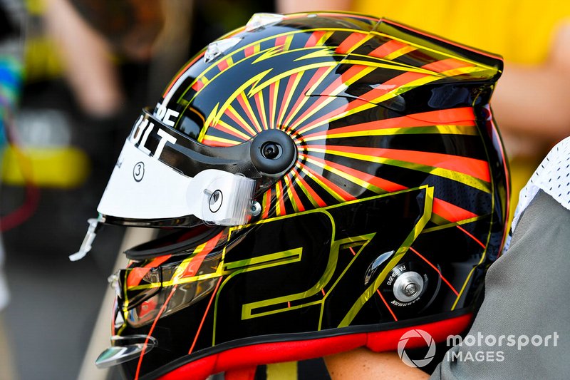 Un casque spécial pour Nico Hulkenberg, Renault F1 Team