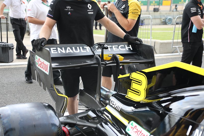 Daniel Ricciardo, détail de laileron arrière du Renault F1 Team R.S.19