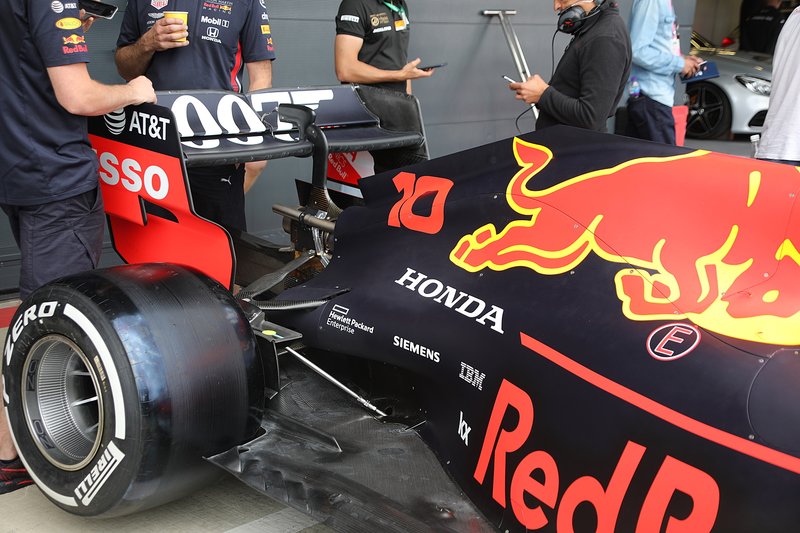 Pierre Gasly, détail de laileron arrière du Red Bull Racing RB15