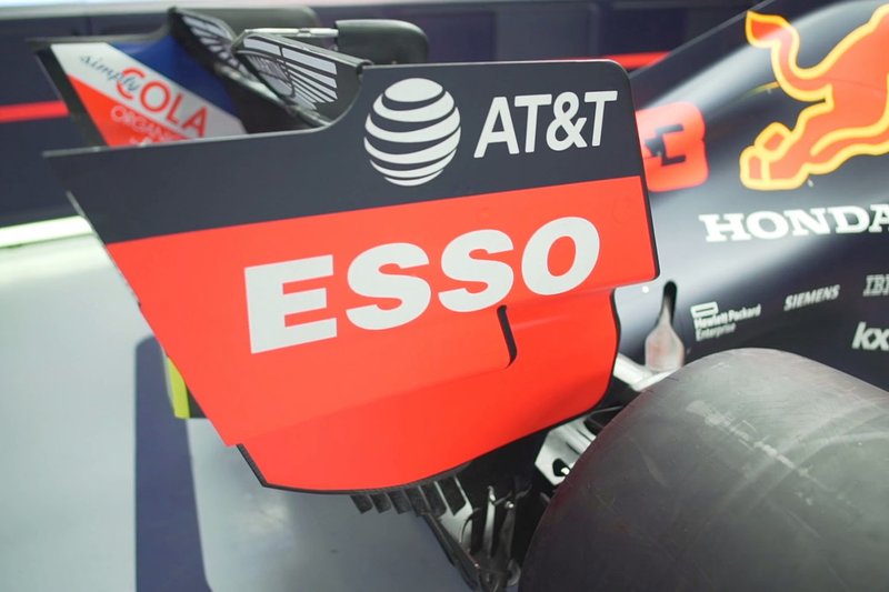Détail de laile arrière du Red Bull Racing