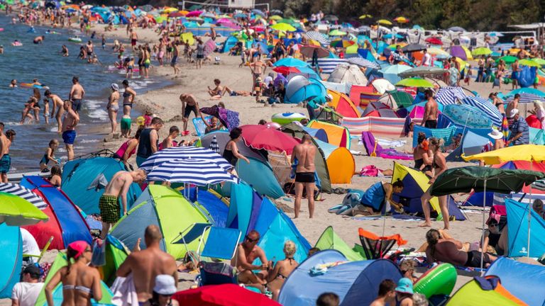 Plage de Rerik sur la mer Baltique, nord-est de l'Allemagne