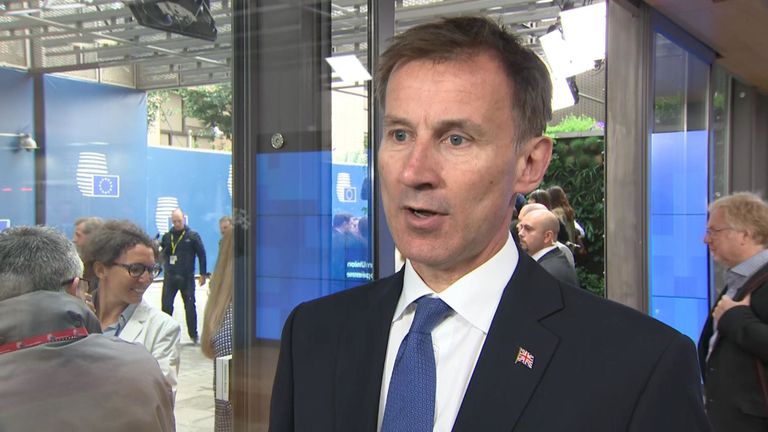 Jeremy Hunt a déclaré à Sky News que le Royaume-Uni et les États-Unis n'étaient pas d'accord sur l'accord nucléaire en Iran