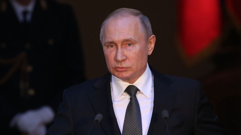 Le président russe Vladimir Poutine à Rome 
