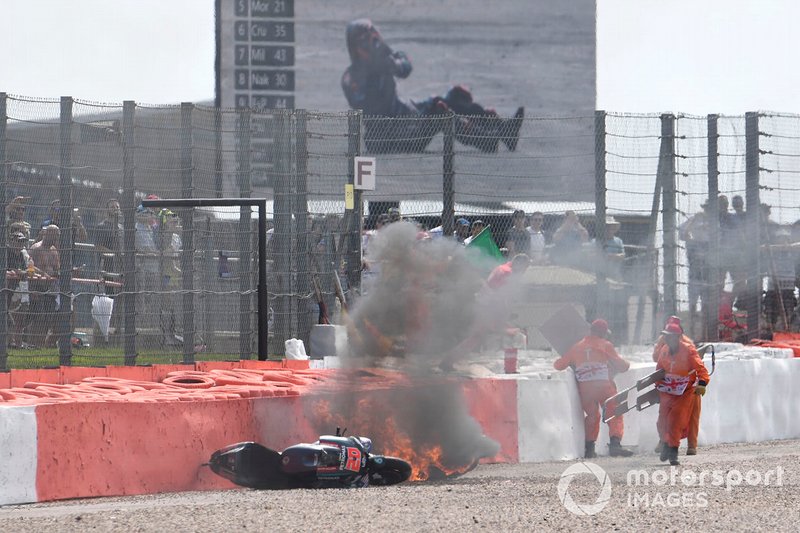Fabio Quartararo, Petronas Yamaha SRT, Andrea Dovizioso, Ducati Team, incendies 