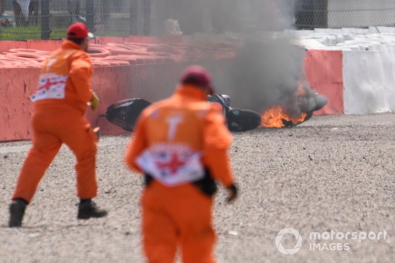Fabio Quartararo, Petronas Yamaha SRT, Andrea Dovizioso, Ducati Team, incendies