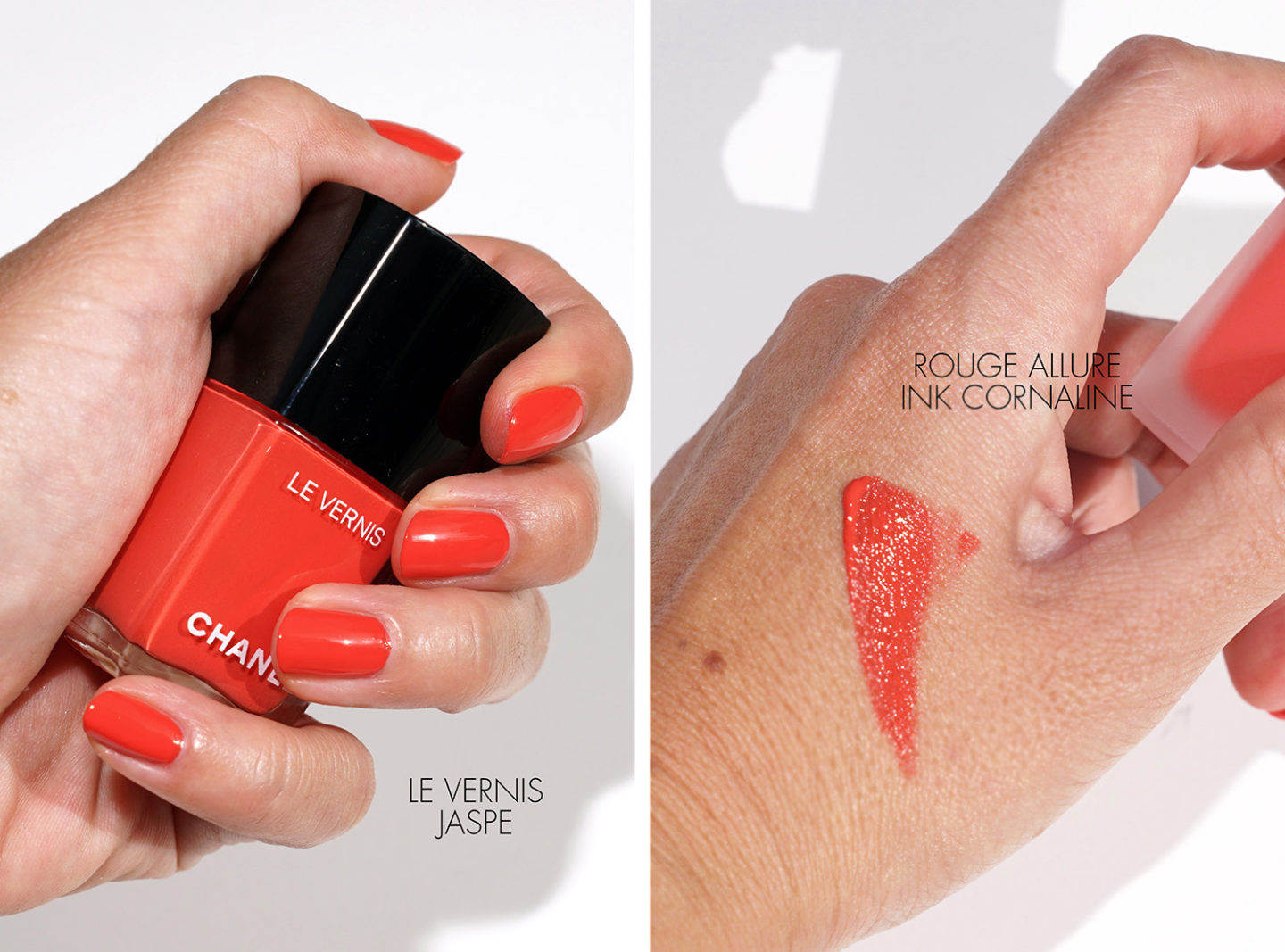 Chanel Le Vernis Jaspe et Rouge Allure Ink Cornaline