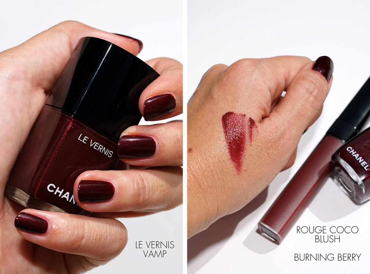 Chanel Le Vernis Vamp et Rouge Coco Blush dans Burning Berry