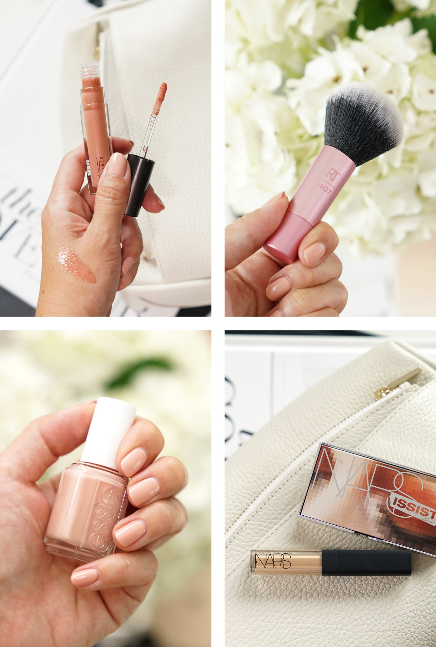 Nectar d’amour MAC, Mini Techniques, Essie Come to Clay, Mini-correcteur NARS