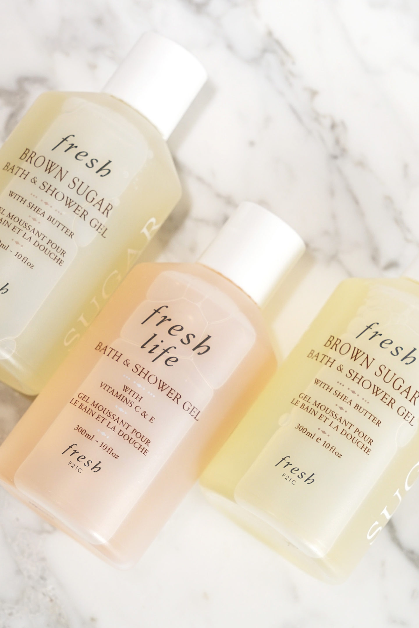 Gels de douche préférés frais