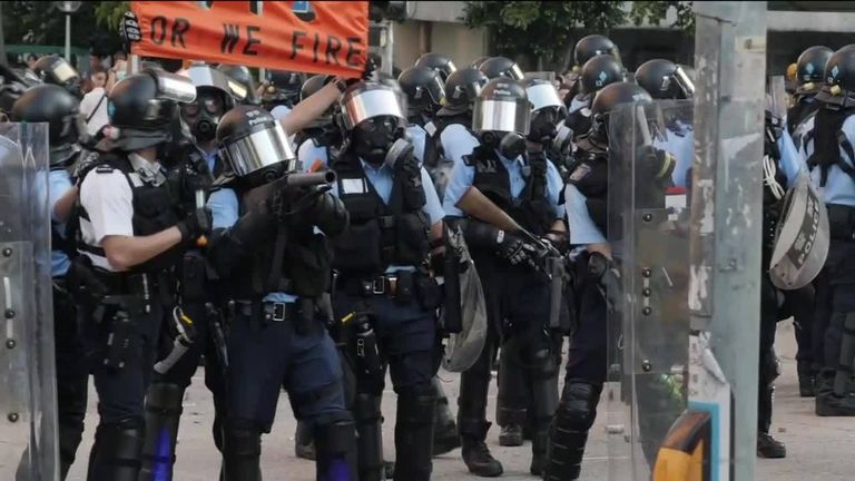 Police à Hong Kong