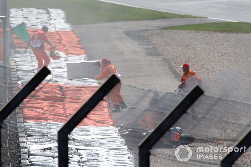 Andrea Dovizioso, Ducati Team et Fabio Quartararo, les motos Petronas Yamaha SRT en feu