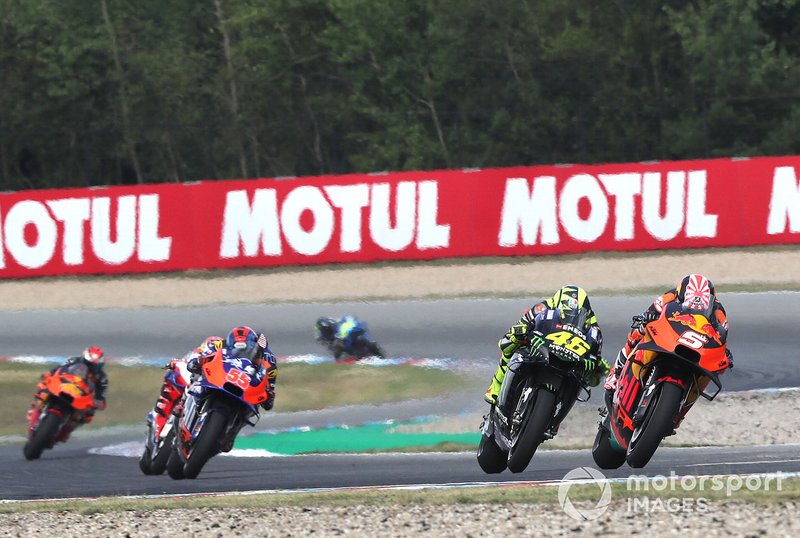 Johann Zarco, course dusine Red Bull KTM, Valentino Rossi, course dusine Yamaha
