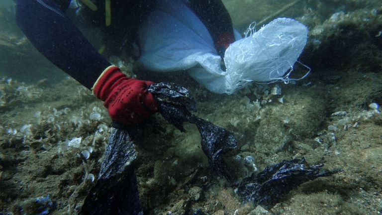 Des milliers de sacs ont été retirés des fonds marins