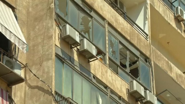 Des fenêtres ont été brisées dans la banlieue de Beyrouth