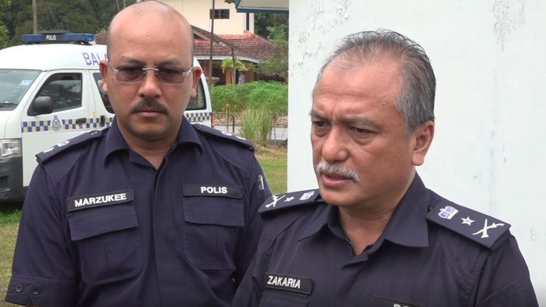 Che Zakaria Othman, chef adjoint de la police, s'est entretenu avec Sky News