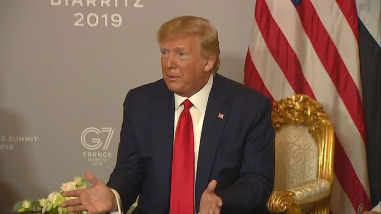 Le président américain a déclaré qu'il ne souhaitait pas un changement de régime en Iran.