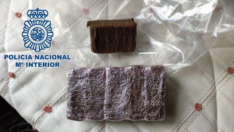 Une partie de la drogue était destinée au Royaume-Uni. Pic: Policia Nacional
