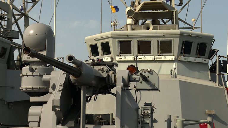 Navires de guerre et porte-avions américains dans la mer d'Oman, positionnés à une distance de frappe de l'Iran. Haynes grab