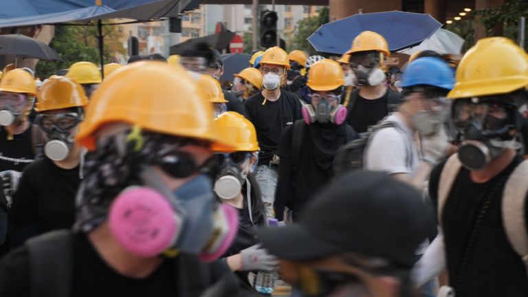 Les manifestants sont très organisés