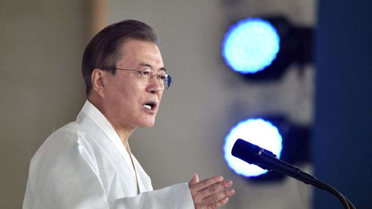 Le président sud-coréen, Moon Jae-in, a été décrit comme "impudent".