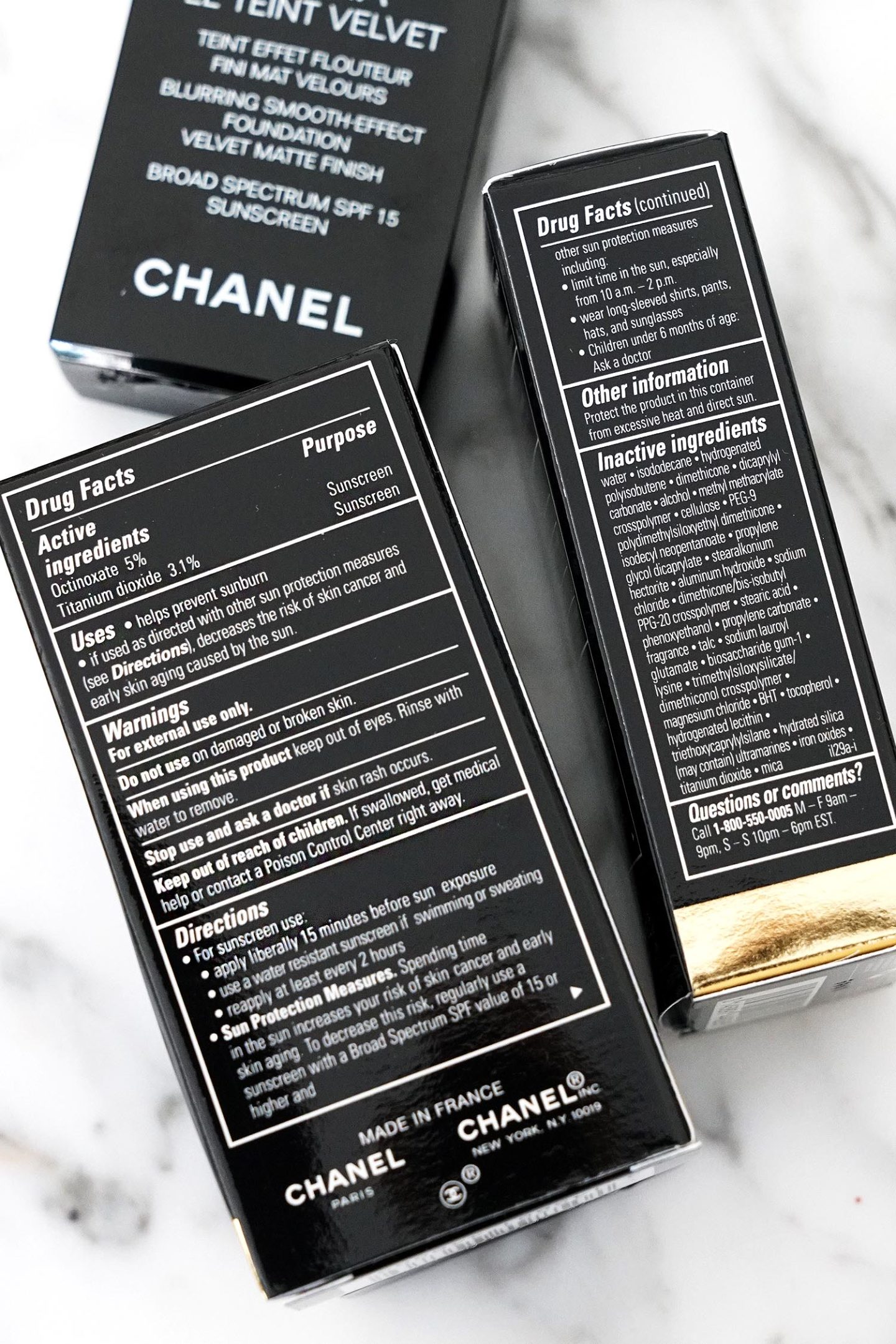 Ingrédients Chanel Ultra Le Teint Velvet US